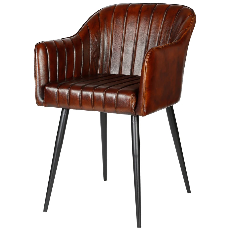 Fauteuil en cuir pour salle à manger et salon