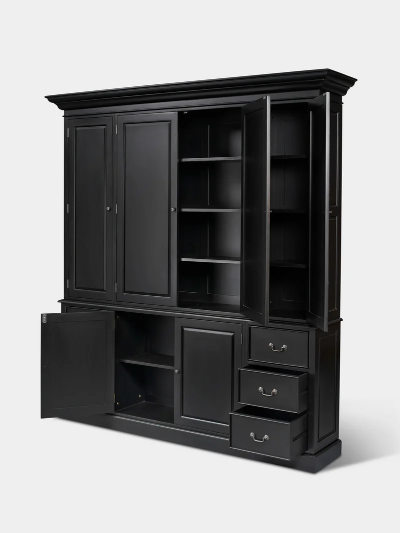 Boekenkast Gesloten 220cm Zwart