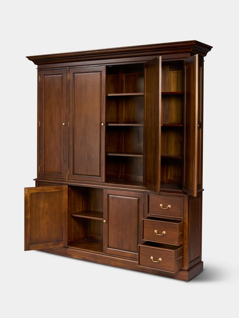Boekenkast Gesloten 220cm Walnoot