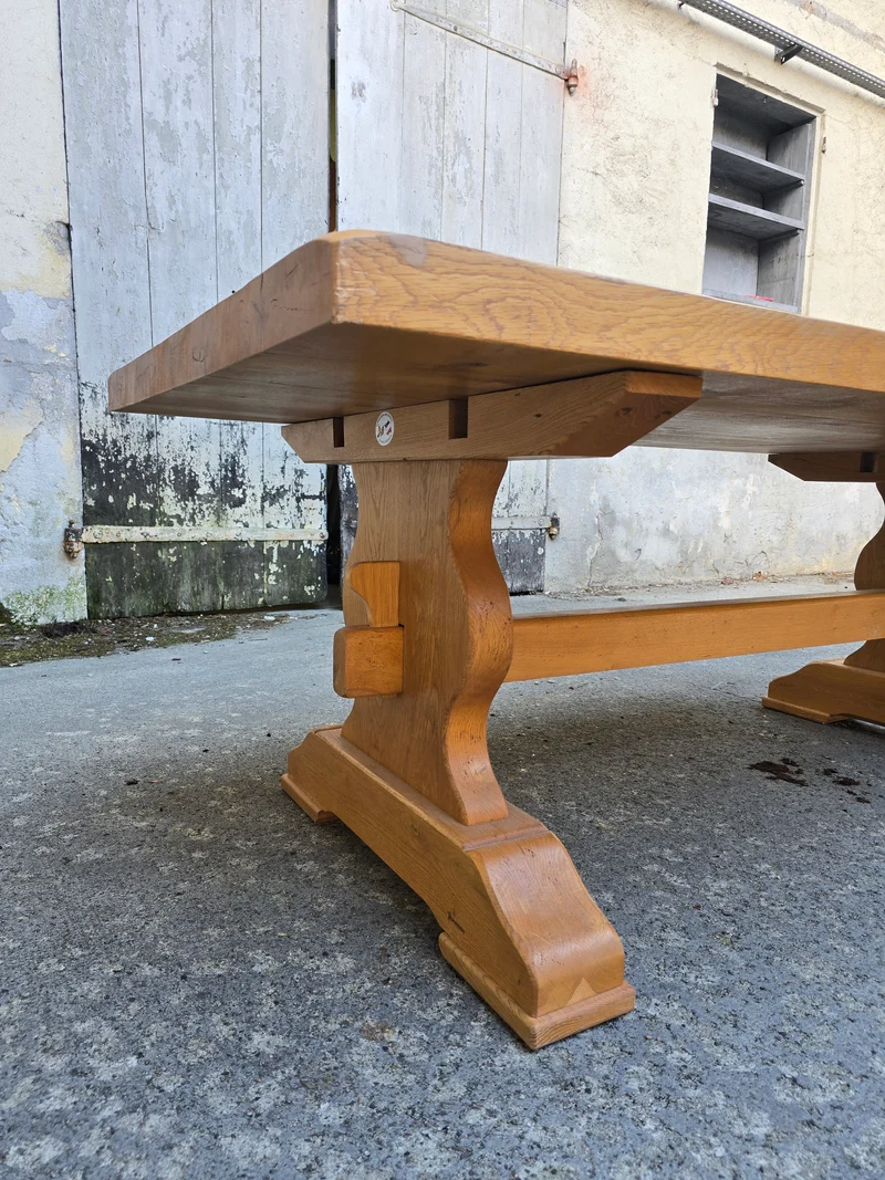 Grande table monastère en chêne massif – Fabrication artisanale française