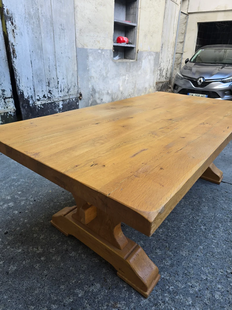 Grande table monastère en chêne massif – Fabrication artisanale française