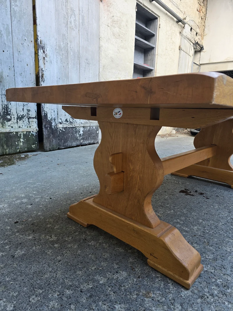 Grande table monastère en chêne massif – Fabrication artisanale française