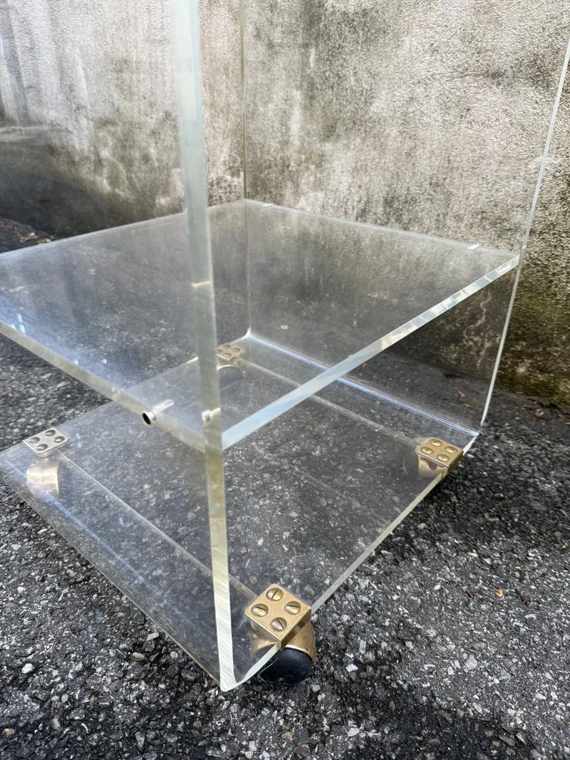 Desserte roulante en plexiglas – Marais International – années 1970-1980