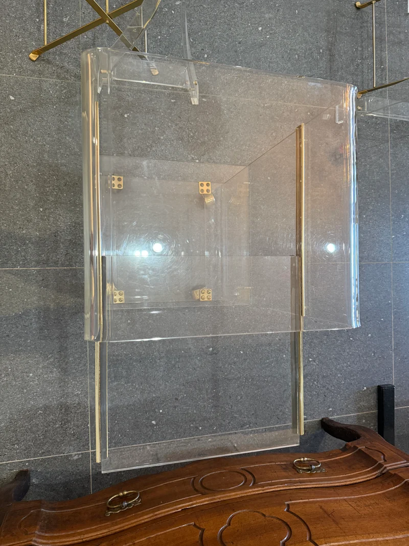 Desserte roulante en plexiglas – Marais International – années 1970-1980