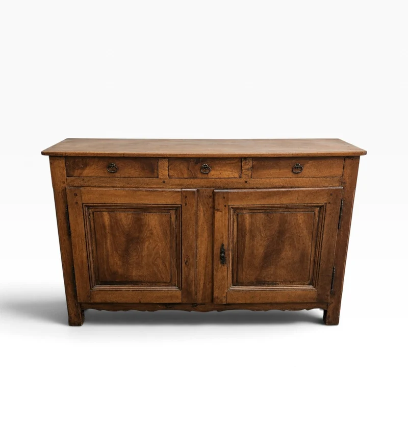 Buffet ancien XIXe siècle en noyer – 3 tiroirs