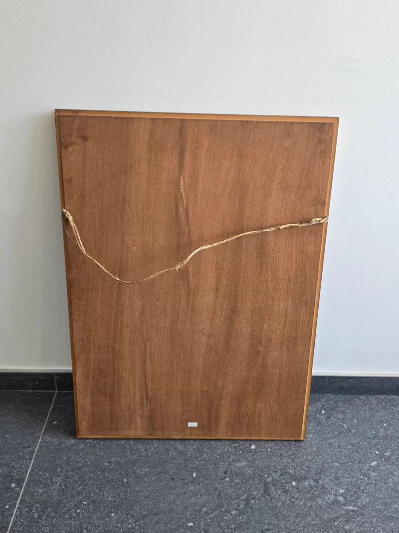 Miroir biseauté à cadre doré – 85x60cm Décor floral