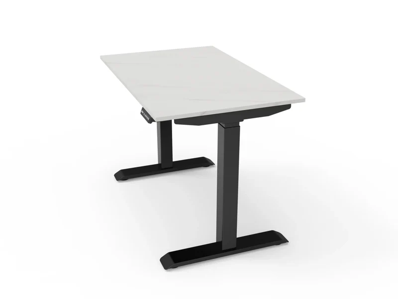 Bureau assis-debout compact pour télétravail, personnalisable et ergonomique : HomeDesk