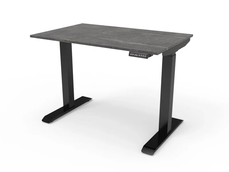 Bureau assis-debout compact pour télétravail, personnalisable et ergonomique : HomeDesk