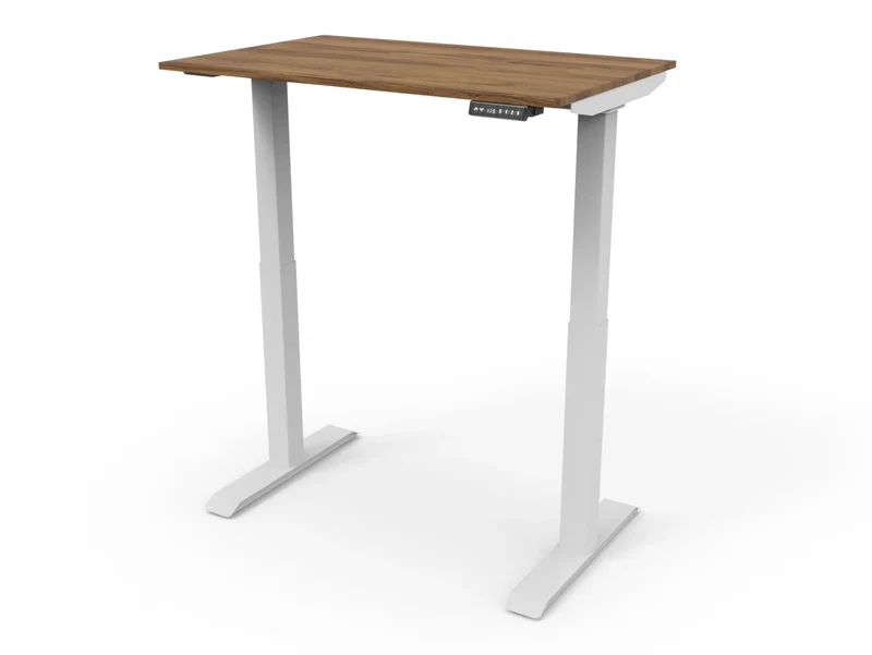Bureau assis-debout compact pour télétravail, personnalisable et ergonomique : HomeDesk