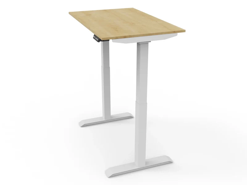 Bureau assis-debout compact pour télétravail, personnalisable et ergonomique : HomeDesk