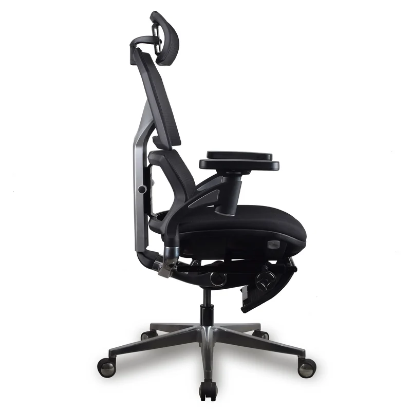 Chaise ergonomique de bureau - AURA PREMIUM Noire en mousse et maille