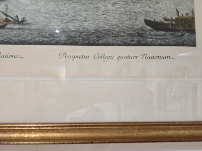 Gravure encadrée – Vue du Collège des Quatre Nations à Paris d’après Israël Silvestre