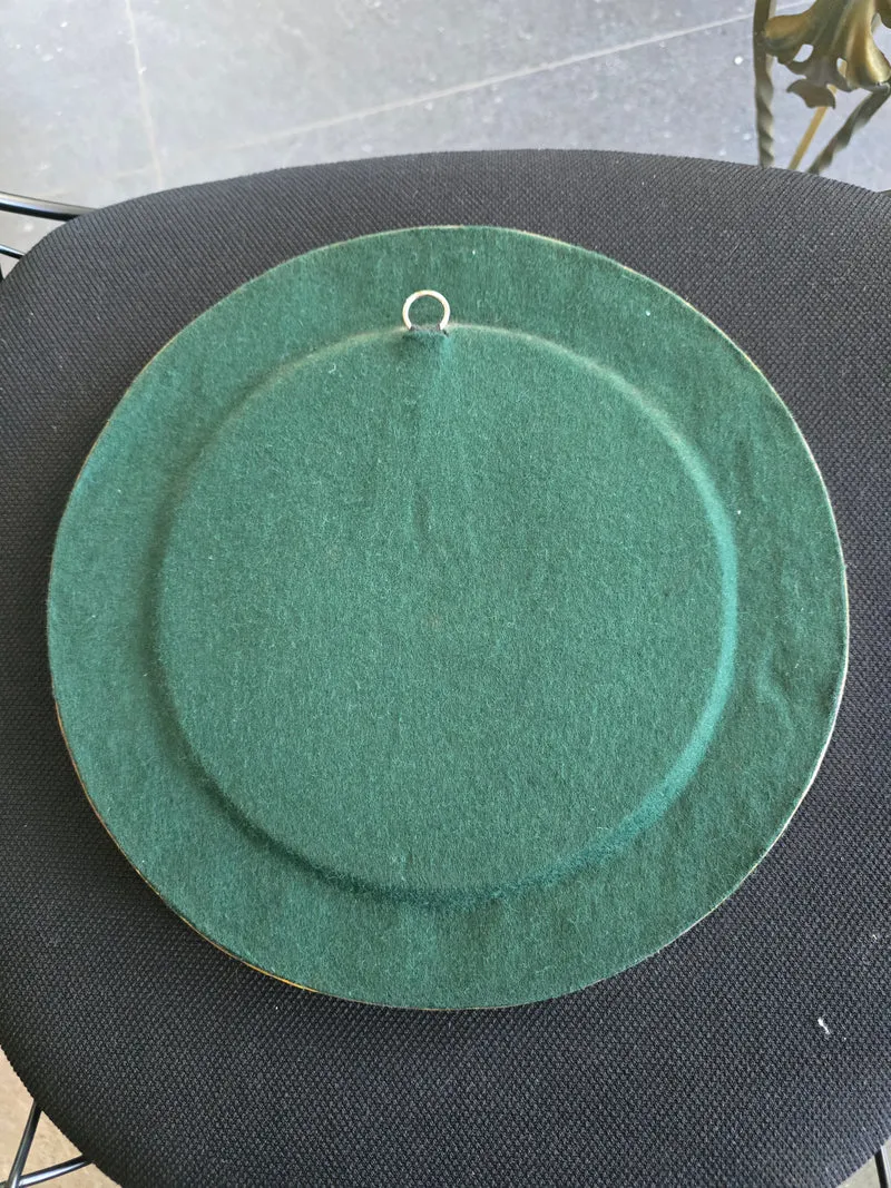 Mithé Espelt - miroir en céramique émaillée. Décor floral, années 1960