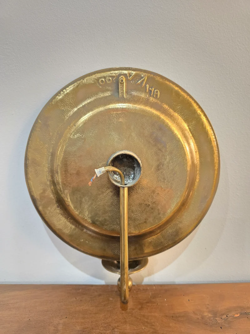 Lot de 2 appliques murales vintage Ari KV 1500 – bronze patiné – Ø 25 cm