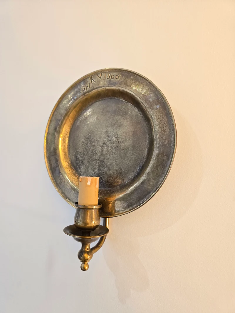Lot de 2 appliques murales vintage Ari KV 1500 – bronze patiné – Ø 25 cm