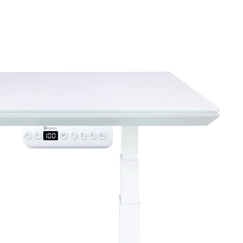 Bureau assis debout avec plateau en verre - DYNAMIC EXECUTIVE