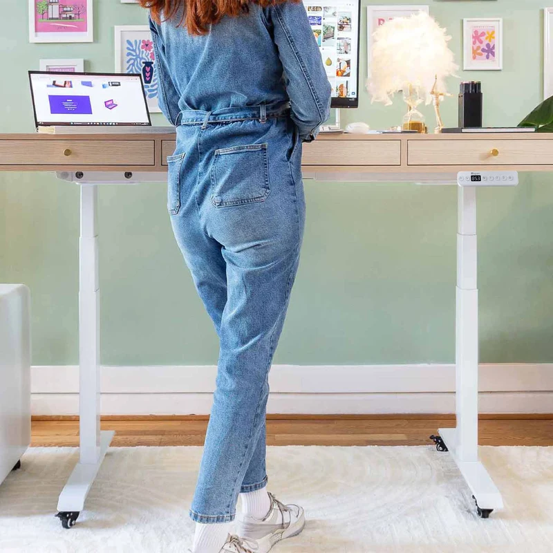 Bureau assis debout avec rangement - SPACE DYNAMIC
