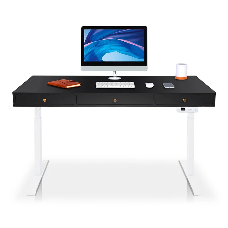 Bureau assis debout avec rangement - SPACE DYNAMIC