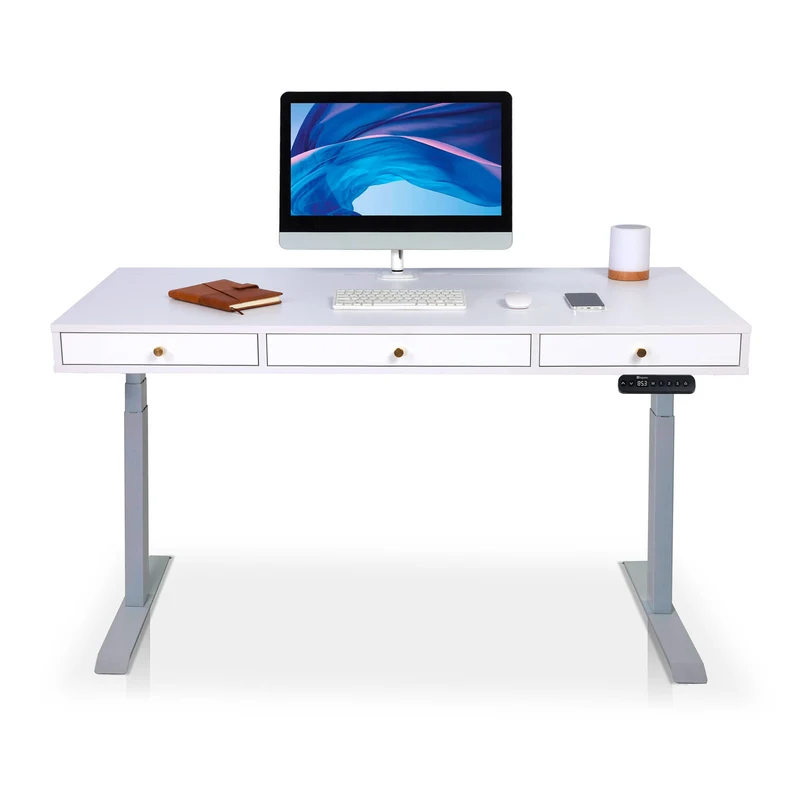 Bureau assis debout avec rangement - SPACE DYNAMIC