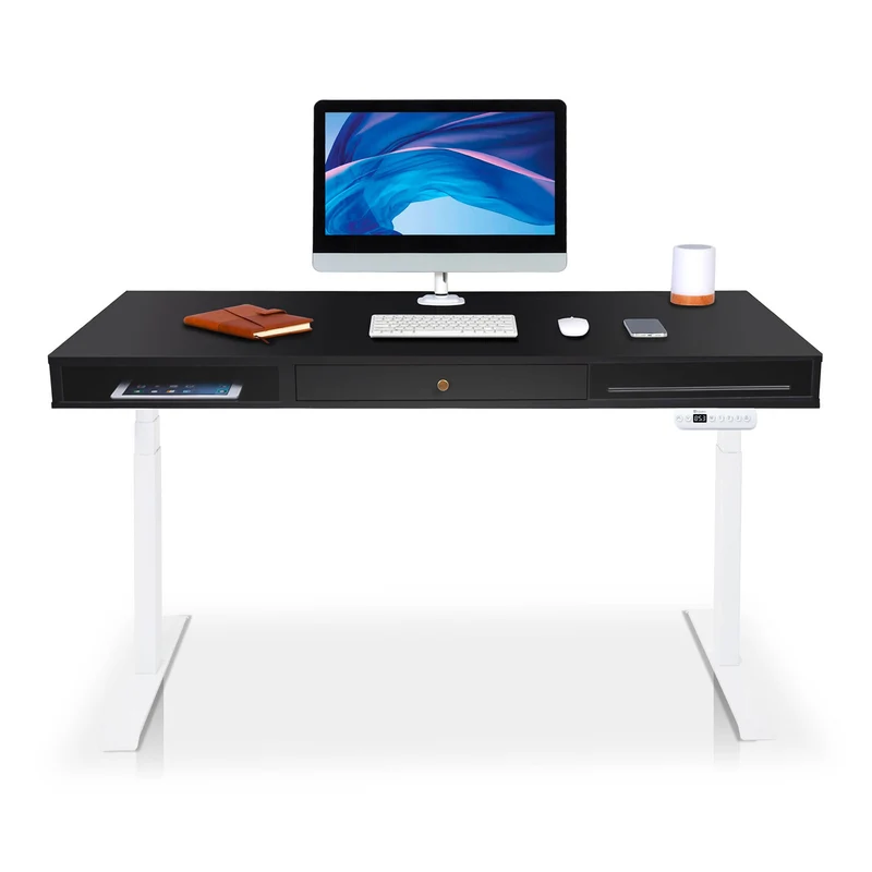 Bureau assis debout avec rangement - SPACE DYNAMIC