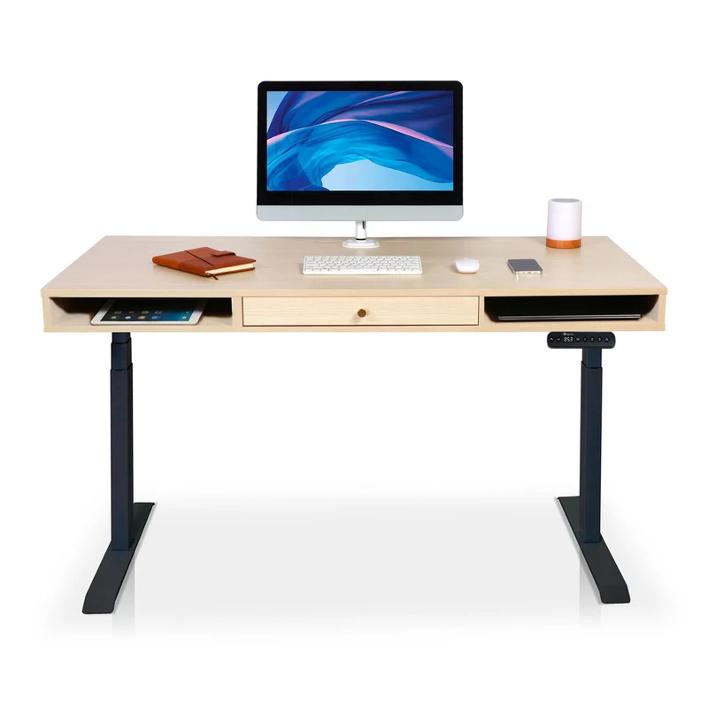 Bureau assis debout avec rangement - SPACE DYNAMIC