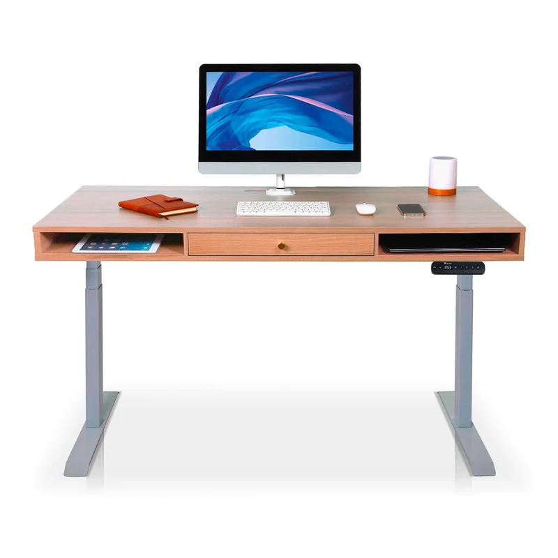Bureau assis debout avec rangement - SPACE DYNAMIC