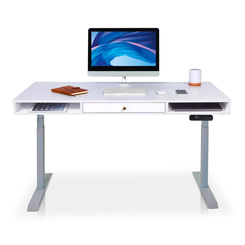 Bureau assis debout avec rangement - SPACE DYNAMIC