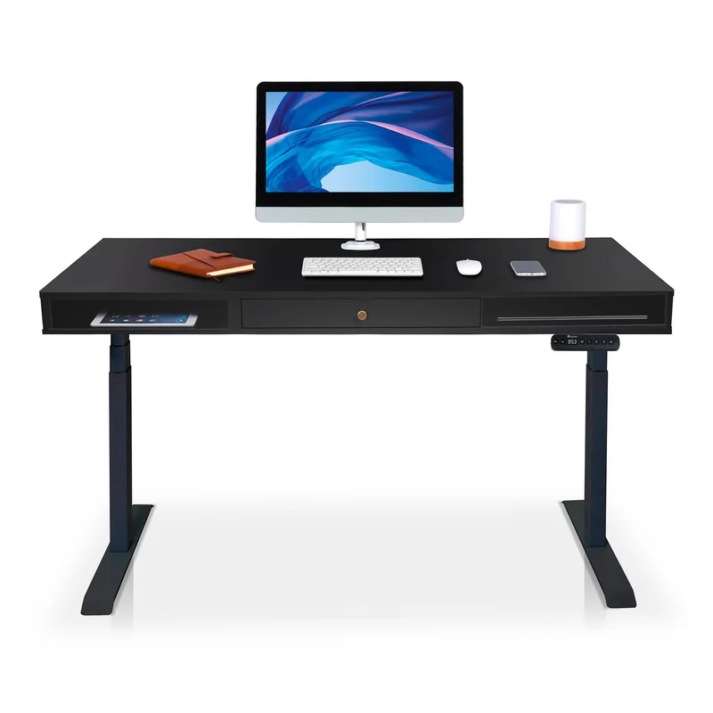 Bureau assis debout avec rangement - SPACE DYNAMIC
