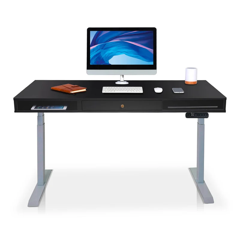 Bureau assis debout avec rangement - SPACE DYNAMIC