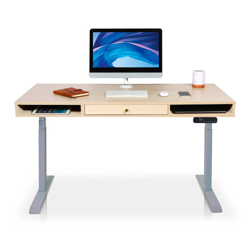 Bureau assis debout avec rangement - SPACE DYNAMIC