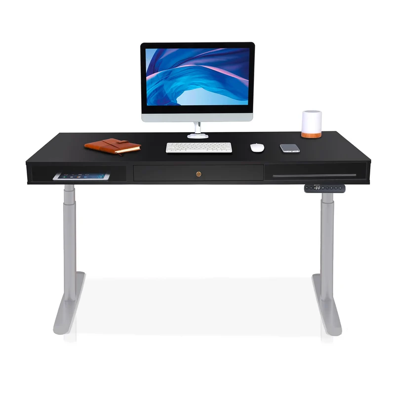 Bureau assis debout avec rangement - SPACE DYNAMIC