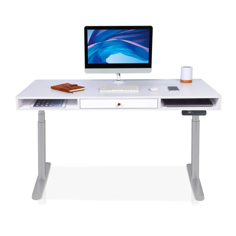 Bureau assis debout avec rangement - SPACE DYNAMIC