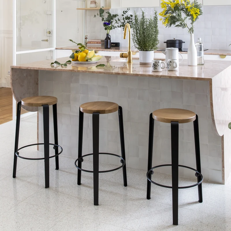 Tabouret de bar - bois éco-certifié - 76cm