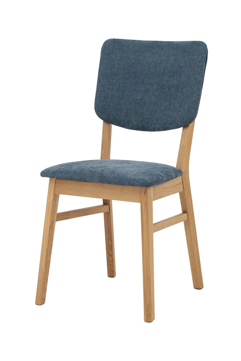Lot de 2 ou 4 chaises de salle à manger Tallin, structure en chêne massif, rembourrées | VESKOR