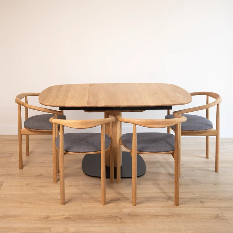 Table à manger extensible en chêne massif LUNA | VESKOR