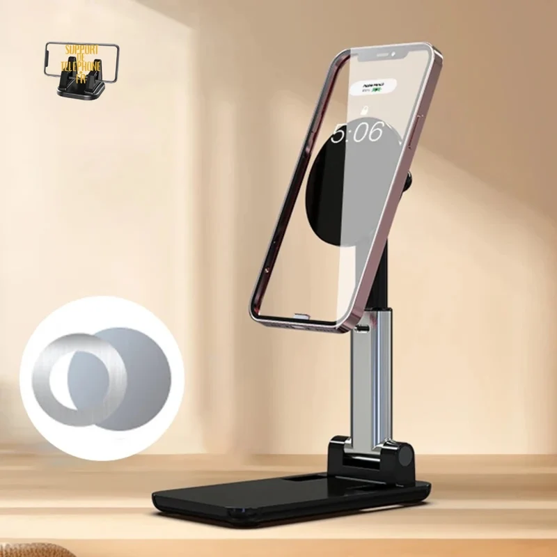 Support de téléphone magnétique pliable et réglable