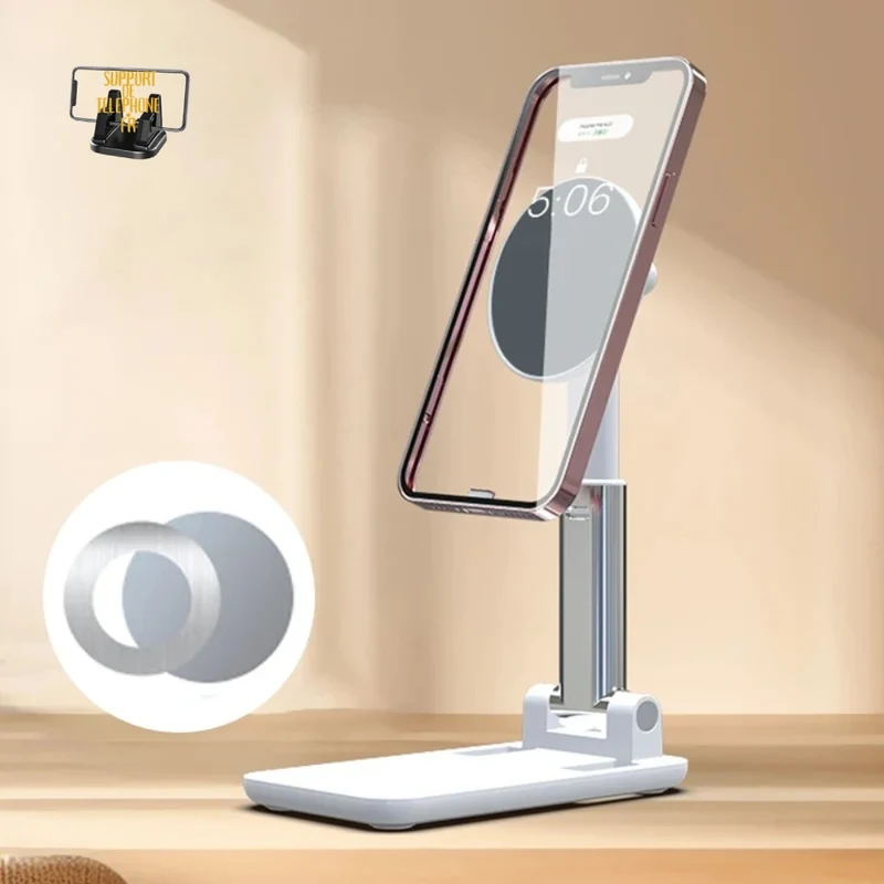 Support de téléphone magnétique pliable et réglable