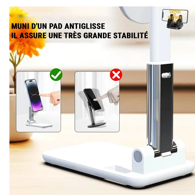 Support de téléphone magnétique pliable et réglable
