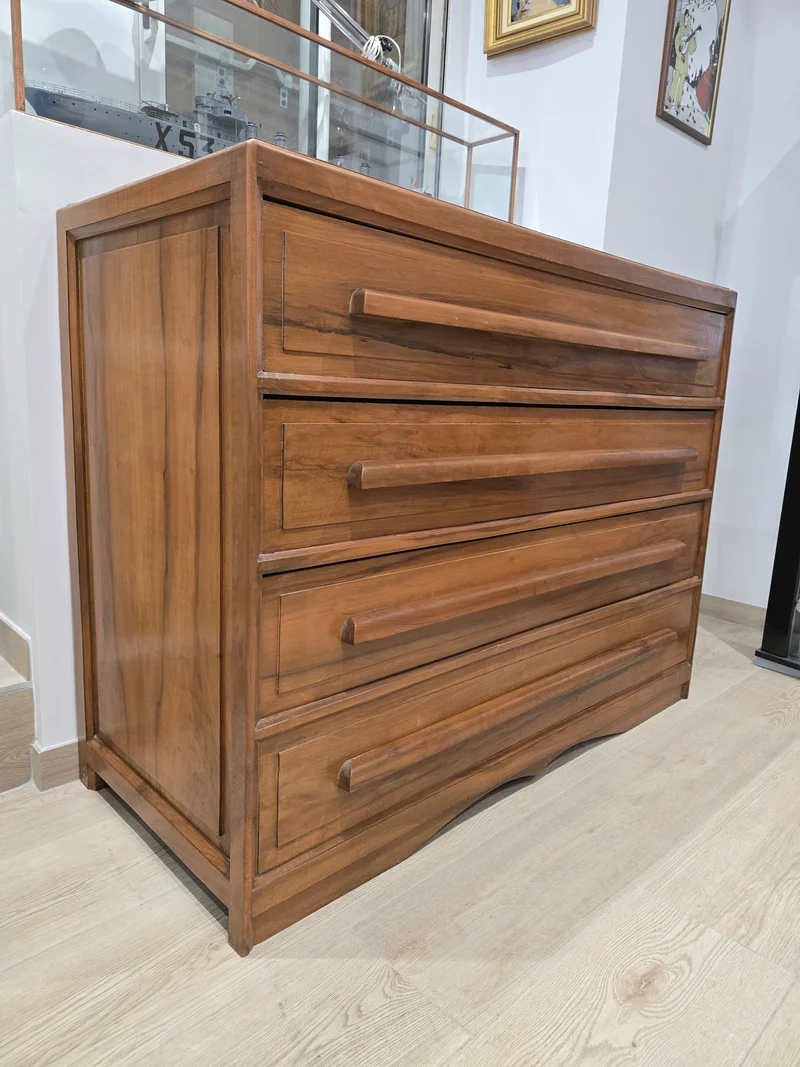 Grande Commode 4 Tiroirs en Noyer