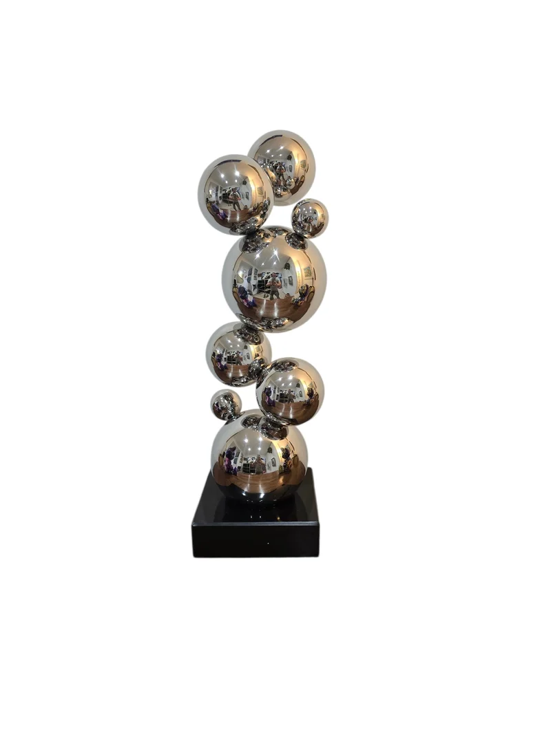 Sculpture Design boule Chromée – 59 cm