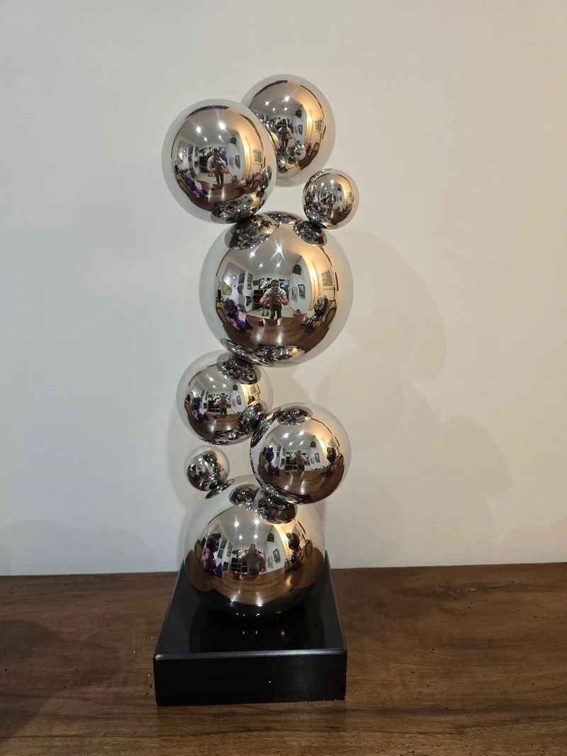 Sculpture Design boule Chromée – 59 cm