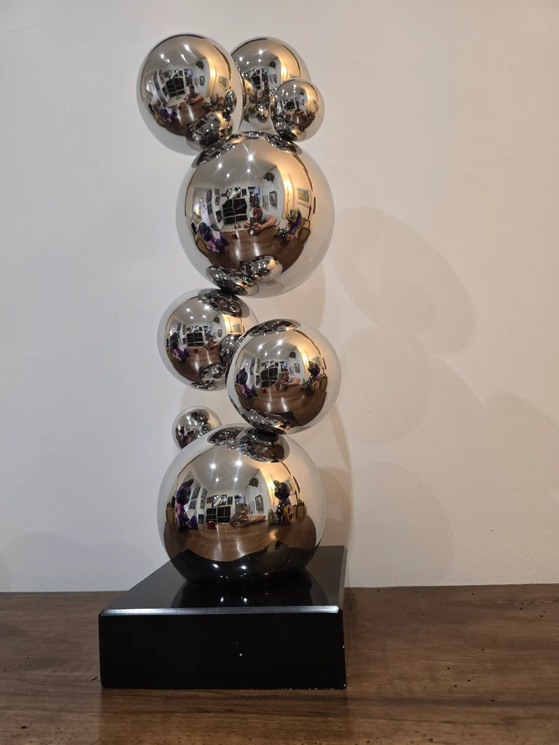 Sculpture Design boule Chromée – 59 cm
