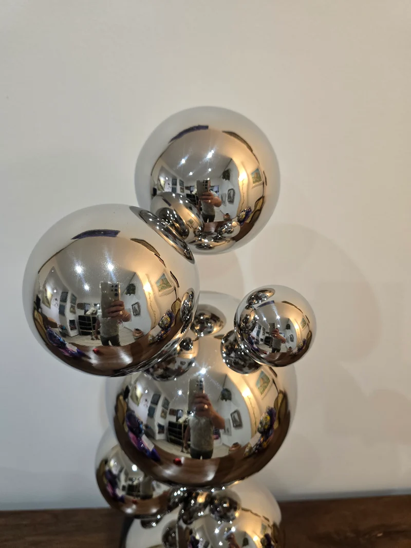 Sculpture Design boule Chromée – 59 cm