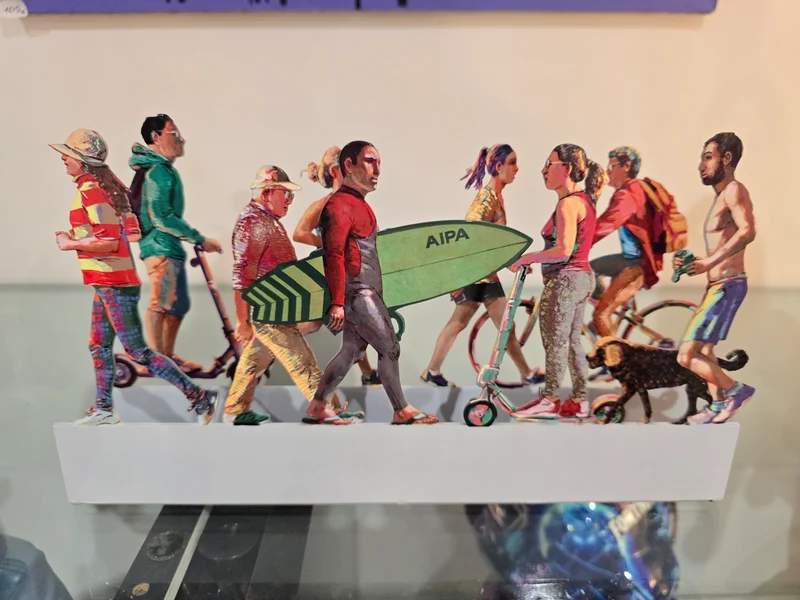 Sculpture David Gerstein “TLV Promenade” – métal découpé coloré