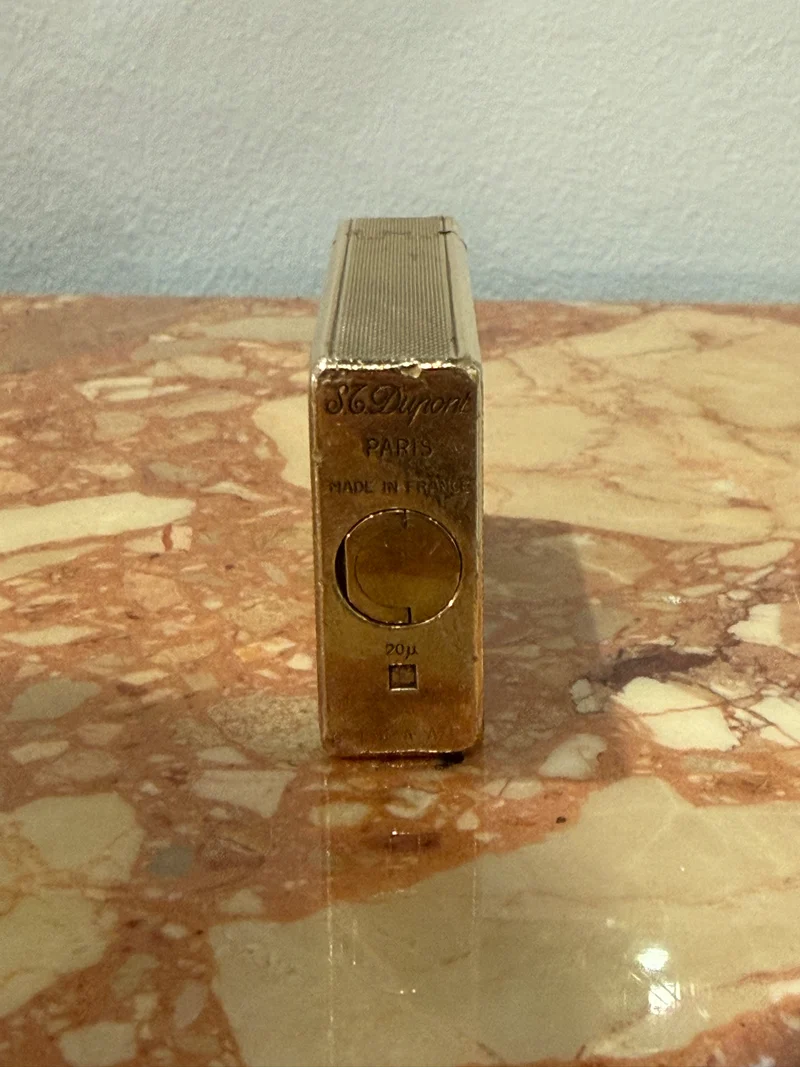 Briquet vintage S.T. Dupont Paris plaqué or 20 microns – Réf. 014AAE