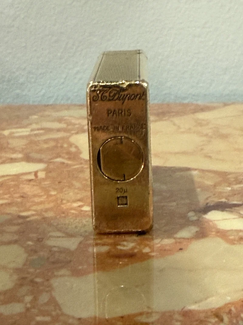 Briquet vintage S.T. Dupont Paris plaqué or 20 microns – Réf. 014AAE