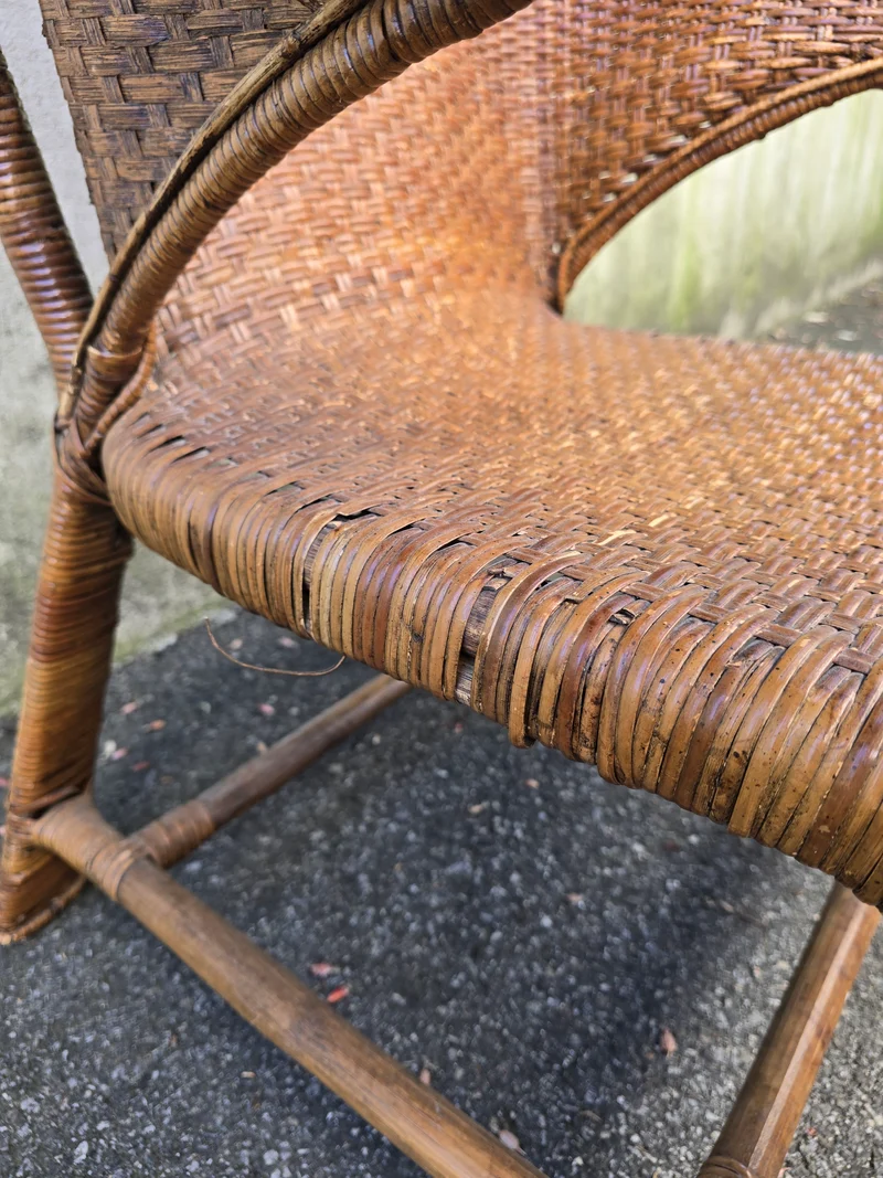 Fauteuil Arts & Crafts en osier et rotin attribué à Dryad & Co, Royaume-Uni, vers 1920