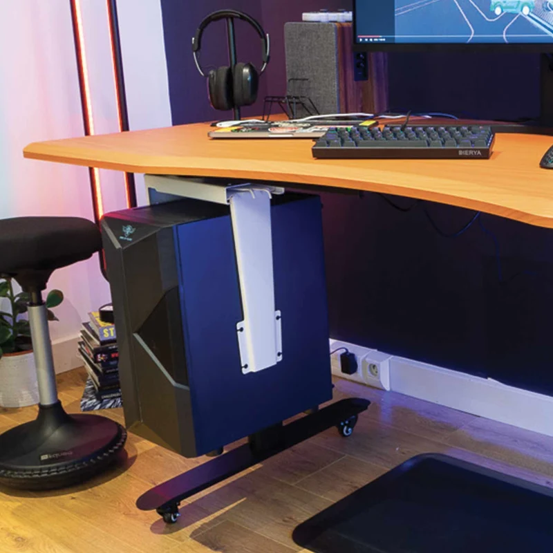 Support unité centrale grande tour 360° pour bureau
