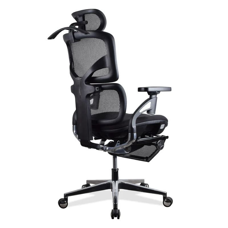 Chaise ergonomique à accoudoirs rotatifs - TERRANA PREMIUM en mousse et maille