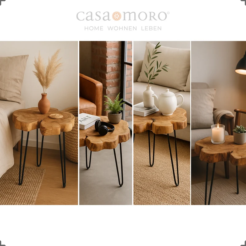 Table d'appoint ronde – support pour plantes